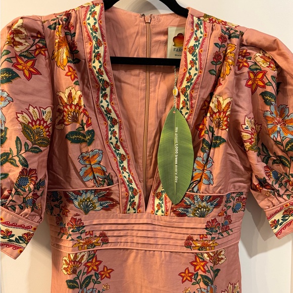 FARM Rio Pink Garden Delight Short Sleeve Maxi Dress - Picture 2 of 7